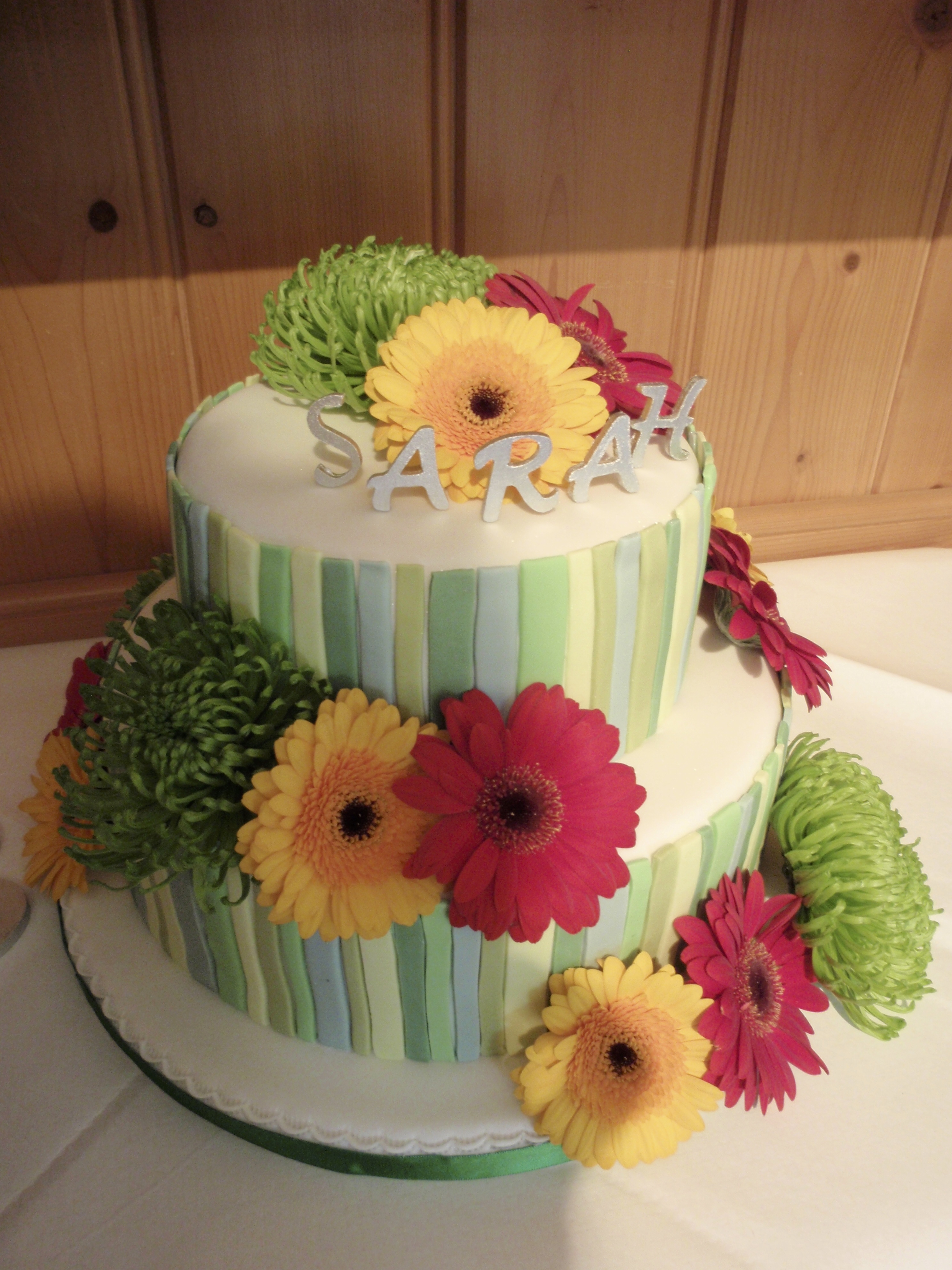 Fresh Flowers 2 tier cake